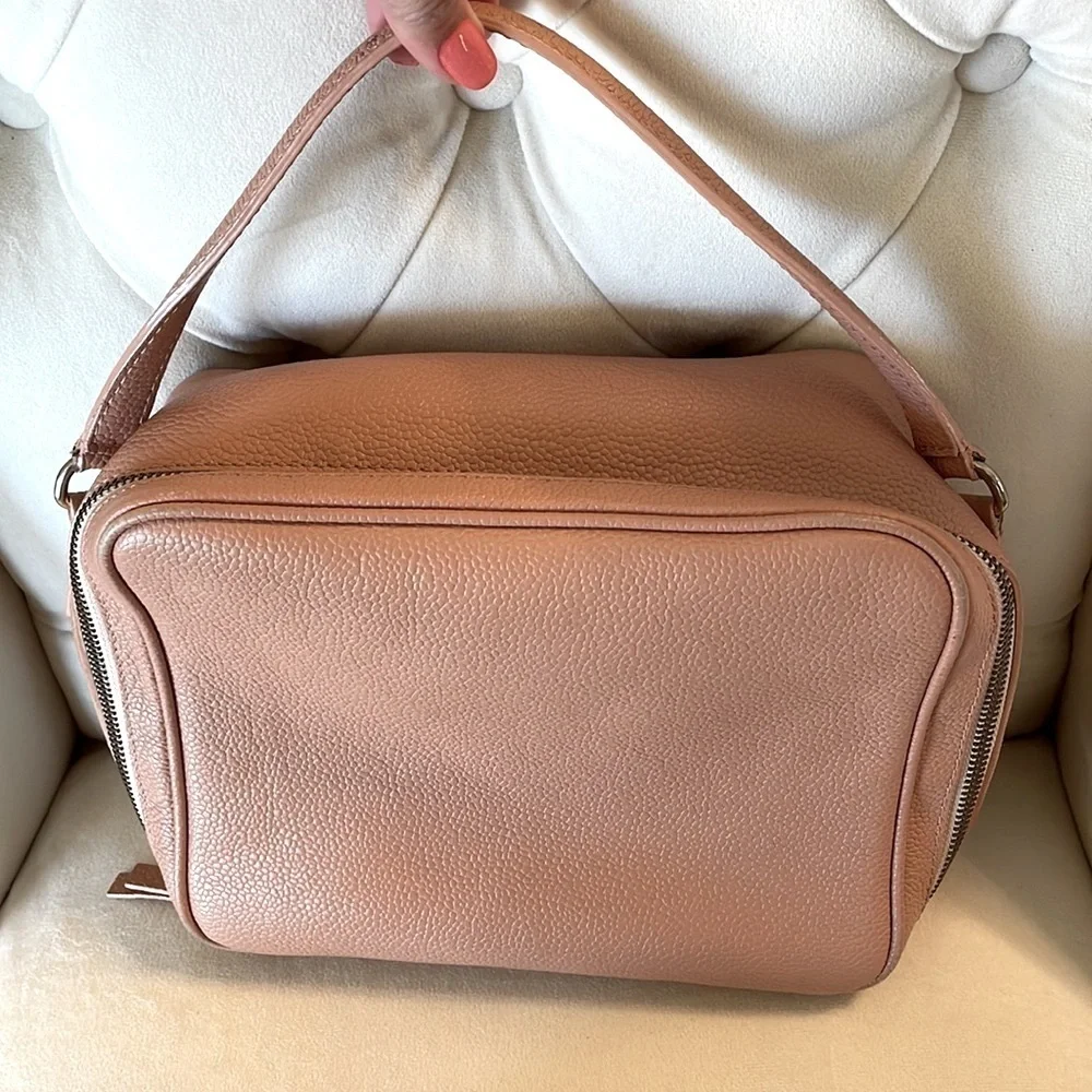 Vittoria Napoli crossbody / handbag Med lots space genuine leather peach rose